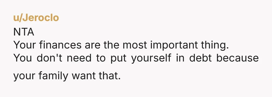 u/Logical_Wait2708 NTA but your sister sure is! Well-off people don't understand that $1,500 is a lot of money to most, but that response shows a staggering lack of empathy. Which...