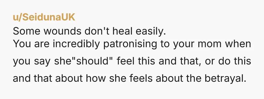 u/VMA_06
YTA she didn’t want to see her for 16 years and you think she’s changing her mind because you’re getting married? That’s wild