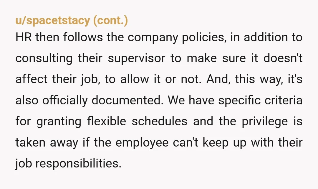 u/AssociateCrafty816 She has two direct reports who need her during the day but she’s not going to be available? How is that going to work? We are all empathetic to...