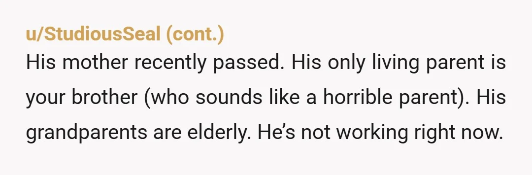 u/ShelyChelle
You already, basically told him no, so, why go back again, let it go, a discussion isnt going to make him think differently