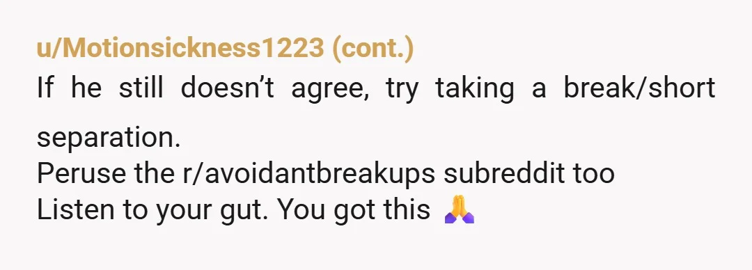 u/chenosmith If you two are seemingly on the verge od divorce, why on earth would he be so opposed to couples therapy? Having a 3rd party perspective (and professionally trained to...