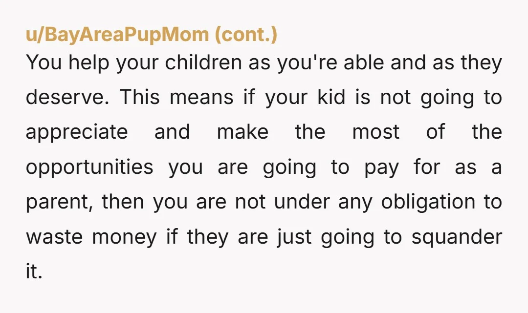 u/RJack151 NTA. "Sorry, but if you had paid for my college, I would have had enough money to take care of you. But since you didn't, I can only afford...