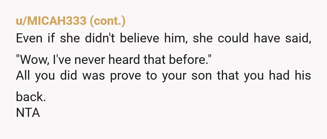 u/Conscious-Big707
Nta why is your wife friends with someone who is so incredibly rude to her husband. And child?