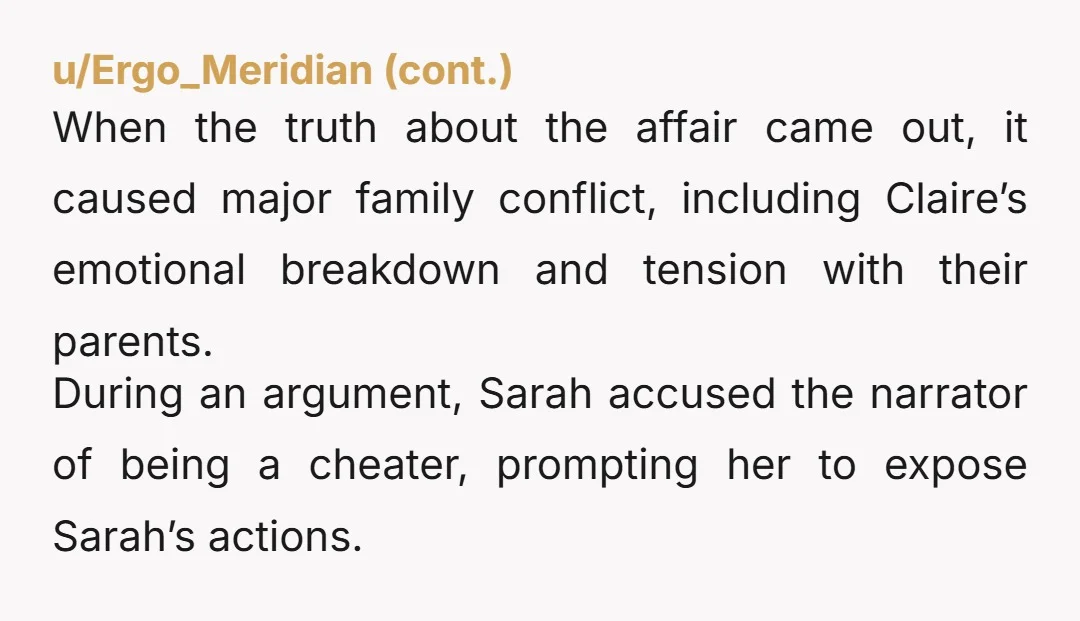 u/DisastrousMachine568 Your whole family should read up on respect and betrayal. You should all distance yourself from them, they have showed no loyalty, respect or moral and Are seriously damaging...