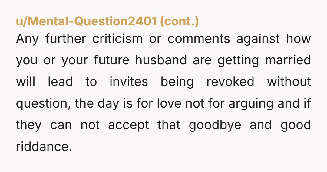 u/Maximum-Spot-9523 The putative second flower girl is not a niece. She's the groom's twin's step daughter. The mother is being a jerk. Don't give in to terrorists. You picked your...