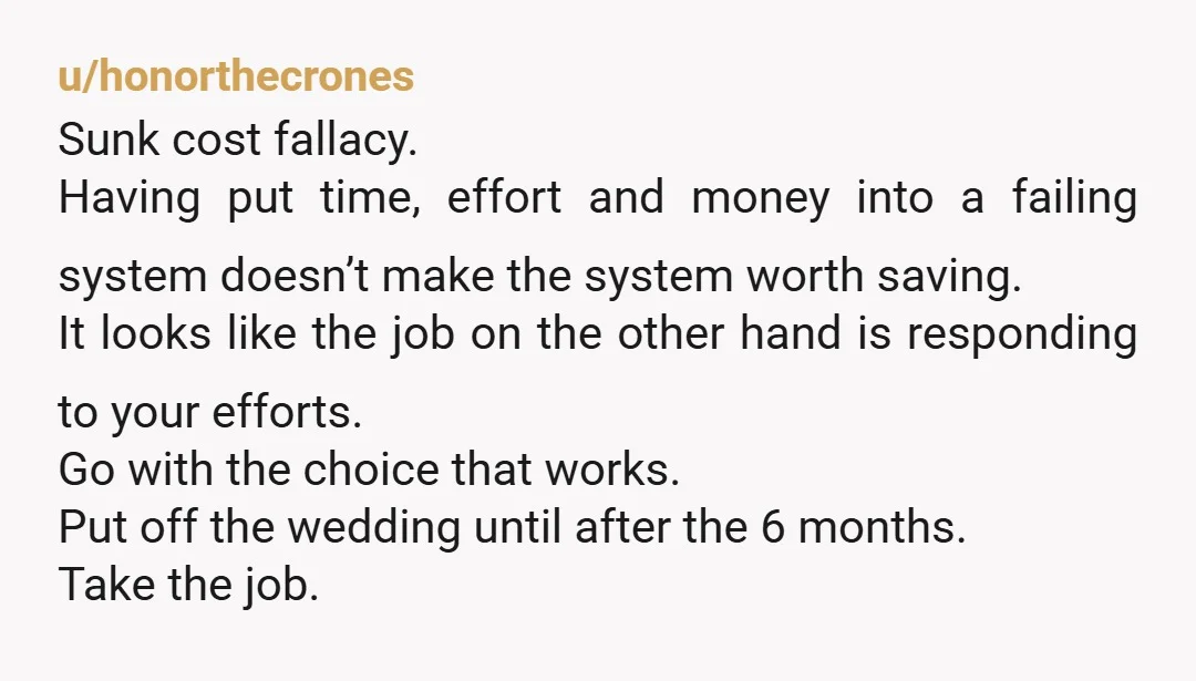 u/shoosh0105 I say this from experience. Do not make life choices based on someone else, especially as a woman. YOU have worked so hard for this position. YOU have put...