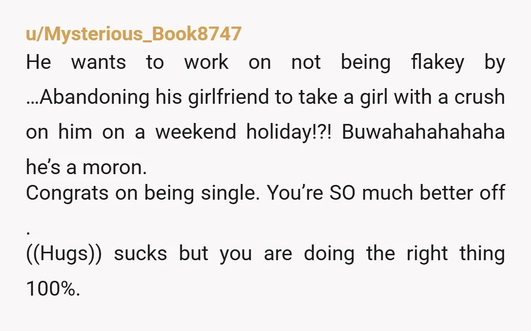 u/InsertCleverName652 Wow. Number one, good for you for standing up for yourself and what you deserve from a relationship. I am proud of you! Number two, he's an ass and...