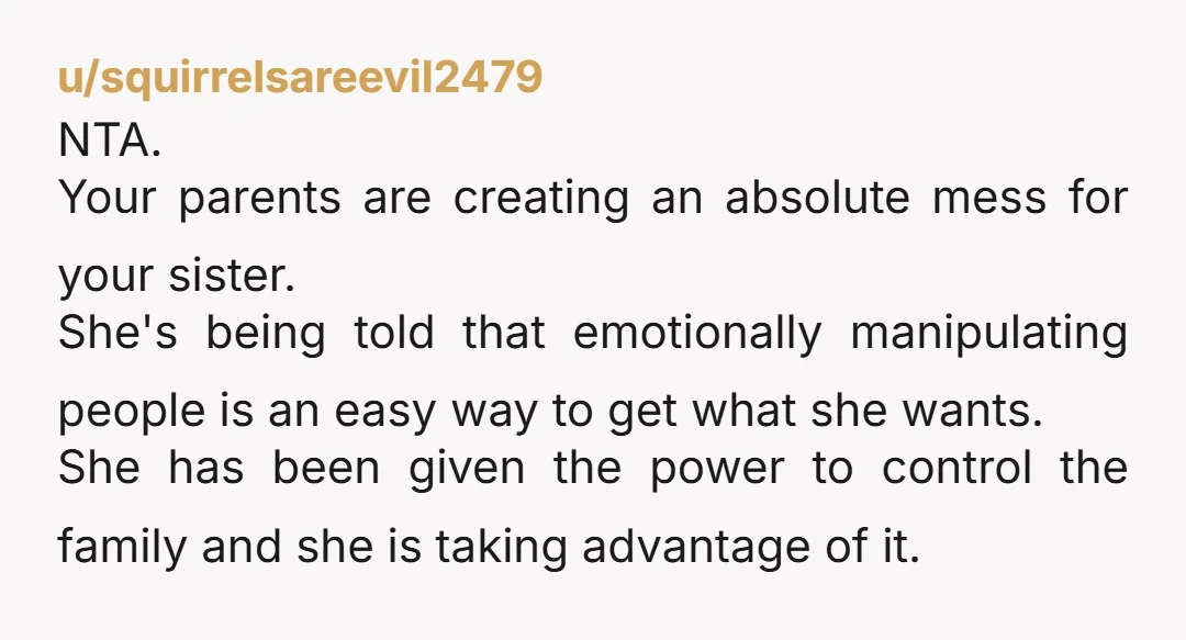 u/Tangerine_Bouquet NTA. You deserve to have friends and plans that don't include your sister. You are a person separate from her, and you are not her emotional support human. However,...