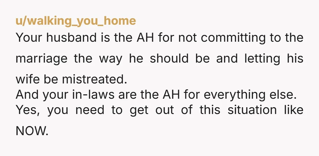 u/lostinkyoto The fact that you’re even considering this should be all the answer you need. You’ve done your due diligence by talking to your husband about the in-law problem and...