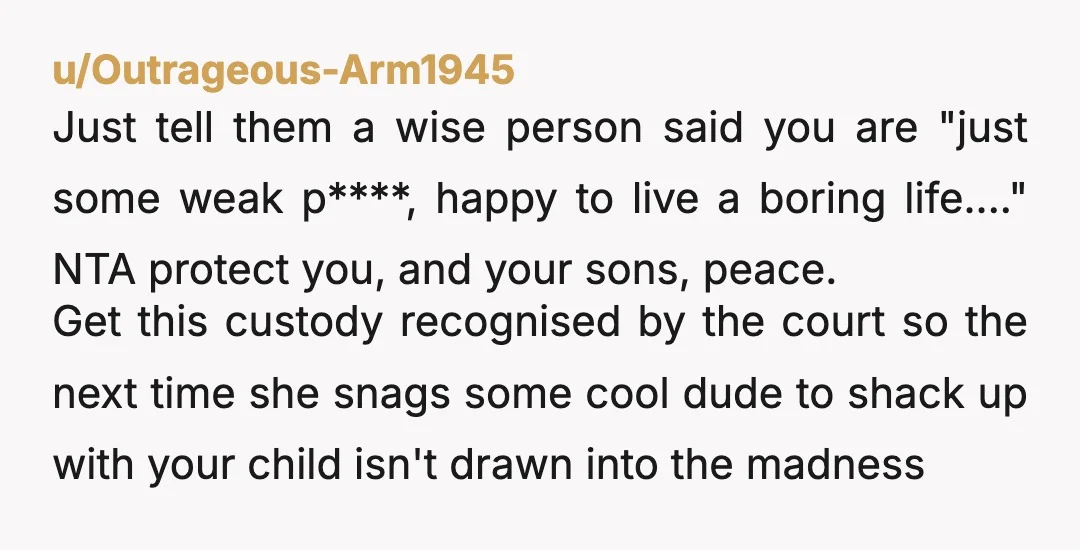u/PA_Archer
People are always So confident about what YOU should do.
There’s a word for people that support their betrayers: Doormat.