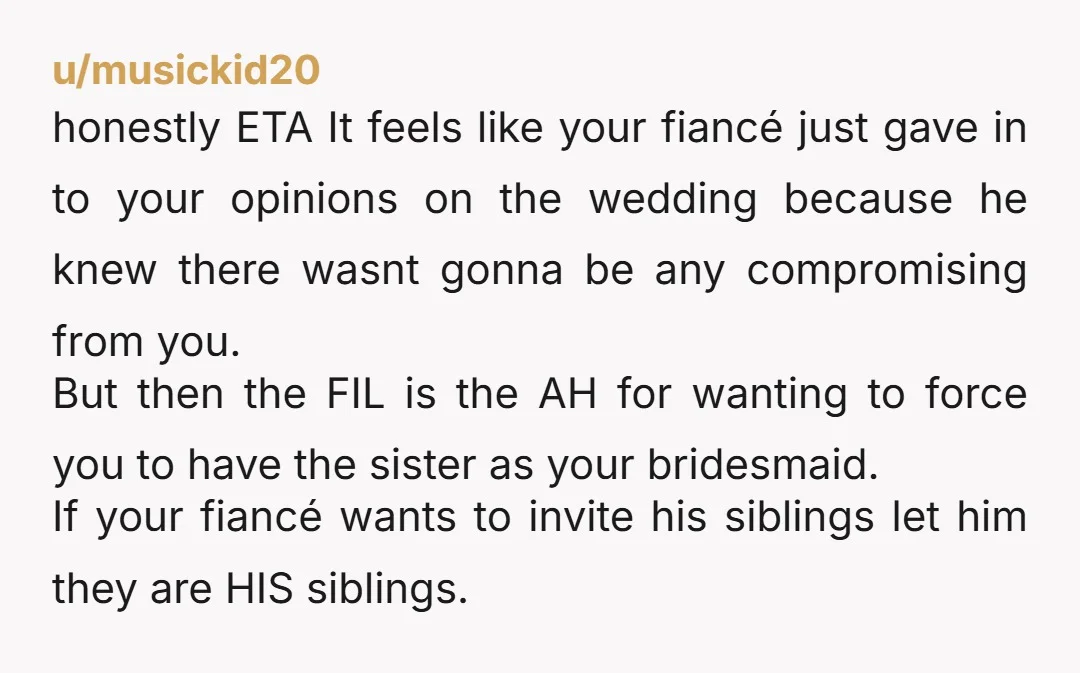 u/mountainlaurelbloom Yes YTA. How convenient you want to invite nephews and siblings (but not his siblings) and not the relatives who he is genuinely close with. You seem like a...