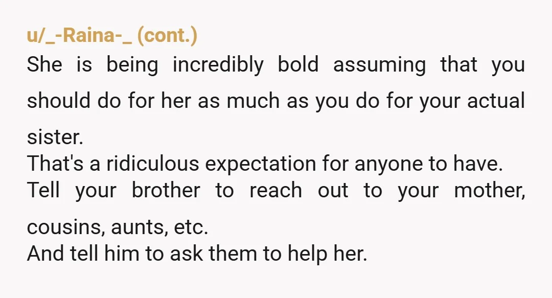 To be completely honest I do see why she thinks that with my parents and extended family because they were not very accepting of her and my brother's relationship at...