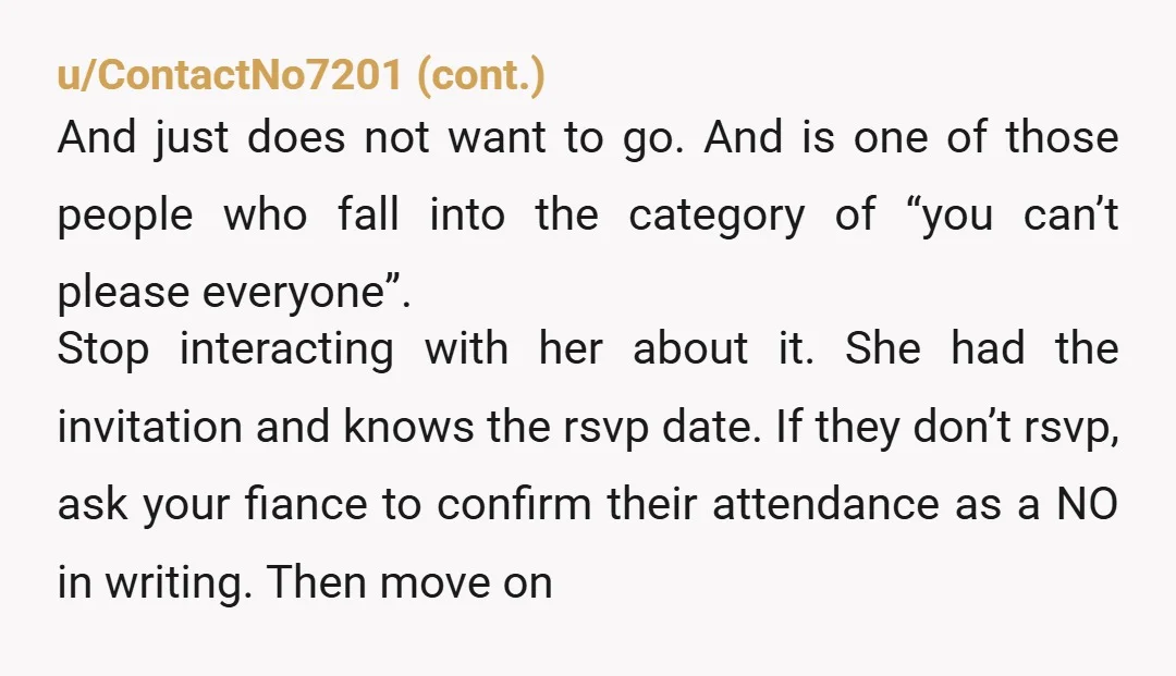 u/Vivid_Year330 I’m gonna go with NTA, but I also totally get your sister in law’s POV. I have quite strong opinions on abroad weddings to be honest. You’re having a...