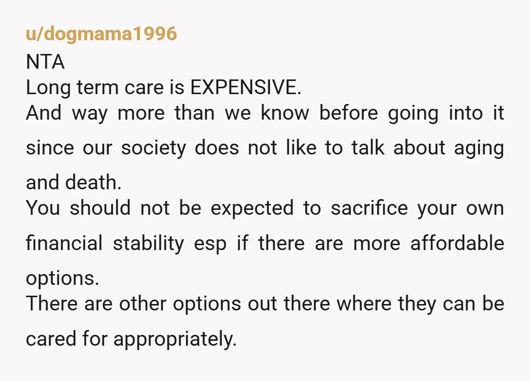 u/divephantom Don't bankrupt your life to finance theirs. They need to accept something within their budget, not yours.