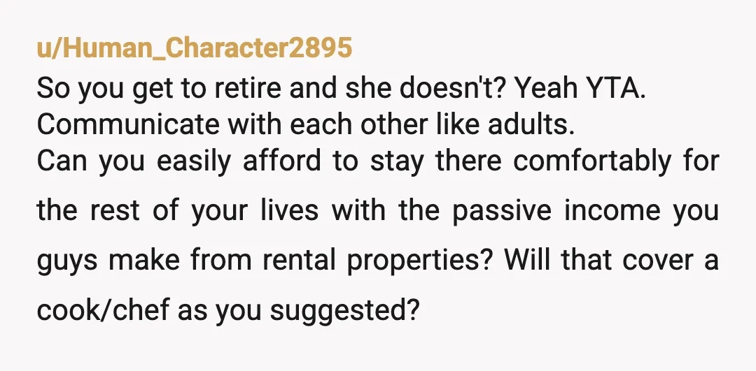 u/Ok-Group1251
ESH.
You both live in the house, you both should be cleaning and cooking.
You prefer home cooked meals? Make them.
You make your relationship sound transactional. 