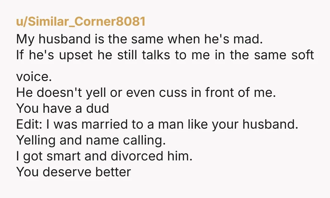 u/randomstranger847 Your post indicates your husband is emotionally abusive. Why Does He Do That hy Lundy Bancroft should help provide perspective. What helped me was seeking clarity - no one...