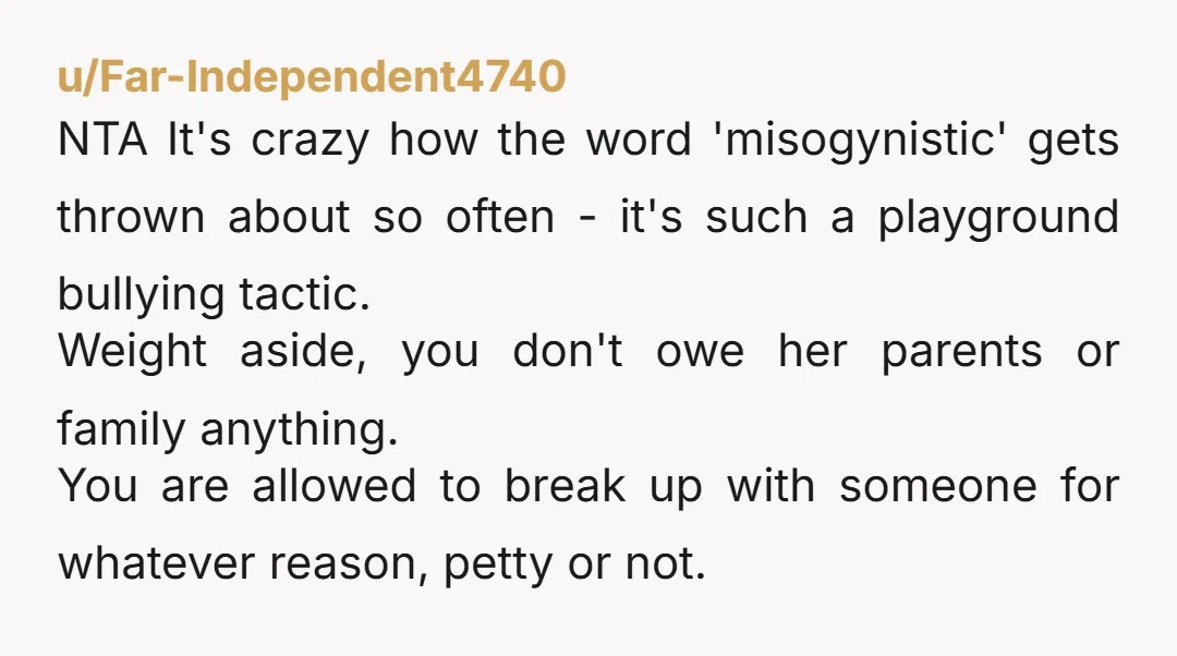 u/Success_Freedom_685 Her gaining weight is one thing, but I see that your love faded because she also changed as a person. As she gained weight, she "lost" more of herself...