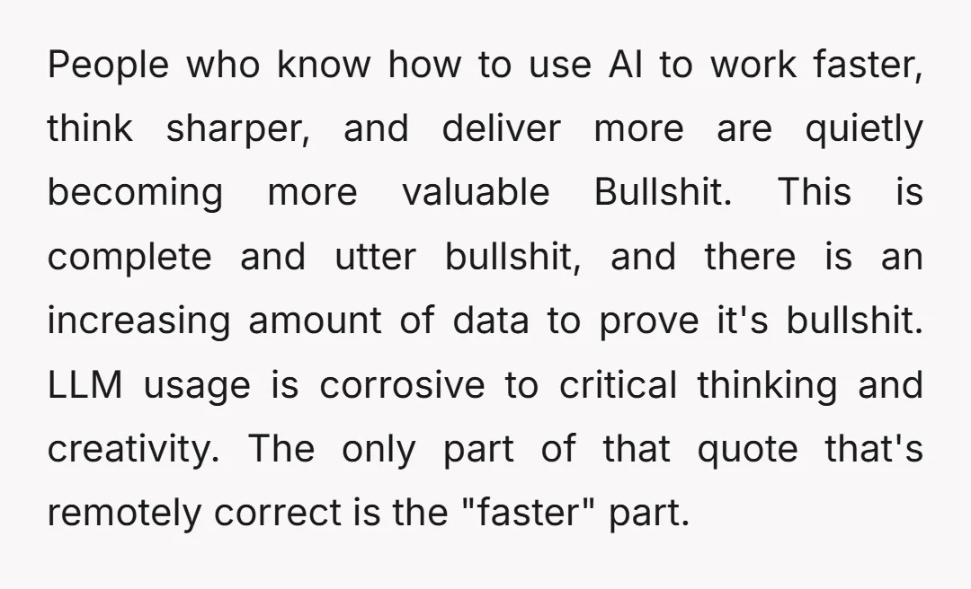 u/Icy-Stock-5838 The recent saying... "You won't lose your job to AI, you will lose your job to someone using AI.."