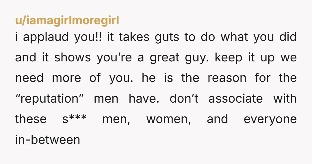 u/MildlyInteressato I have no empathy for cheaters. Oh, he looked like a clown in front of his peers? What, was he saving that role for his girlfriend? Instant karma is...
