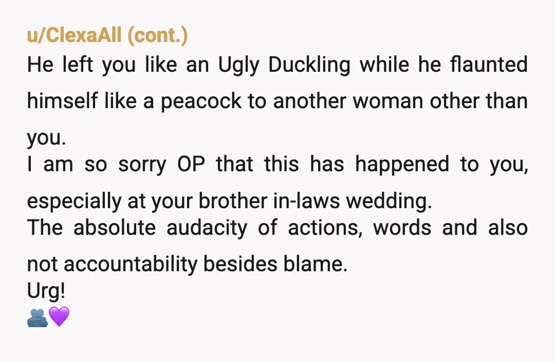 u/PepperJacs The fact that this is happening as she’s getting divorced is telling. He’s shooting his shot and she’s welcoming it. And he’s trying to make you leave him so...