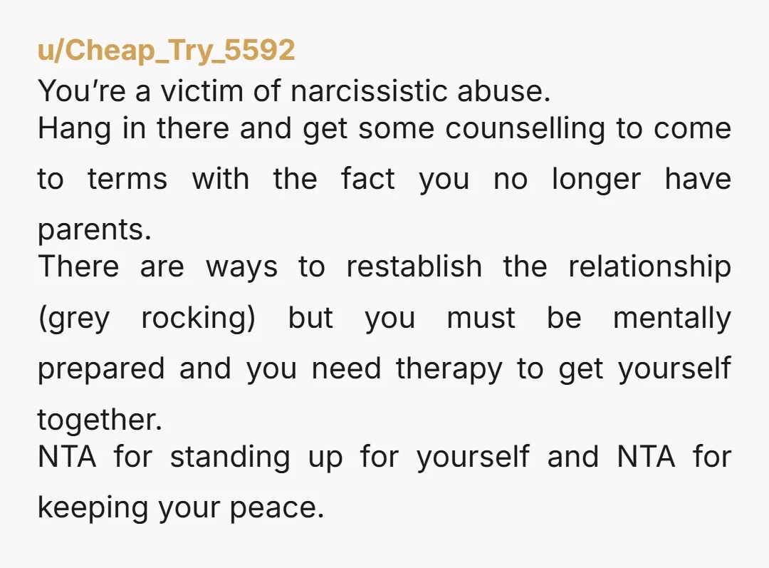 u/Z_603
You're 28. Get a therapist and take control of your life.