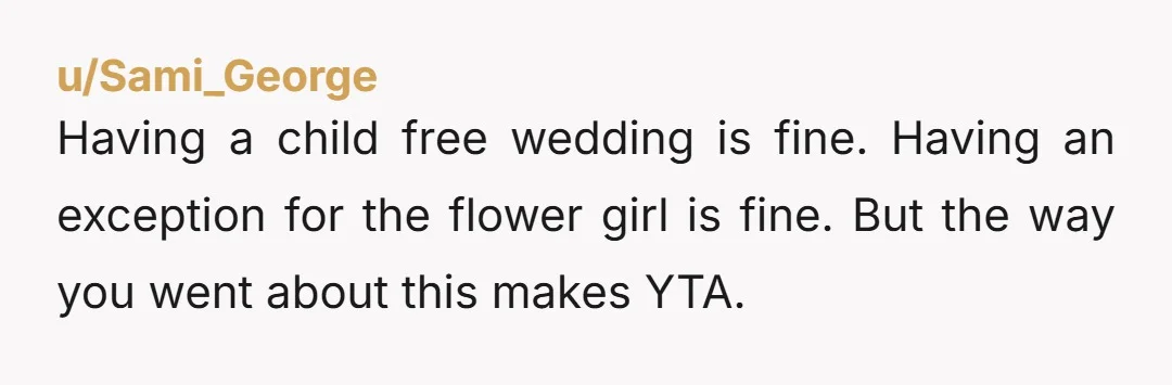 u/Then-Chocolate-5191 NTA your fiancé should not have extended the invite until it was finalized. I will say that there is a substantial difference between the niece or nephew of the...