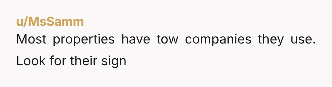 u/nobobthisisnotyours
Obviously not.
Talk to property management to get the tow company information, leave your neighbors a final warning, have future spot-stealers towed.