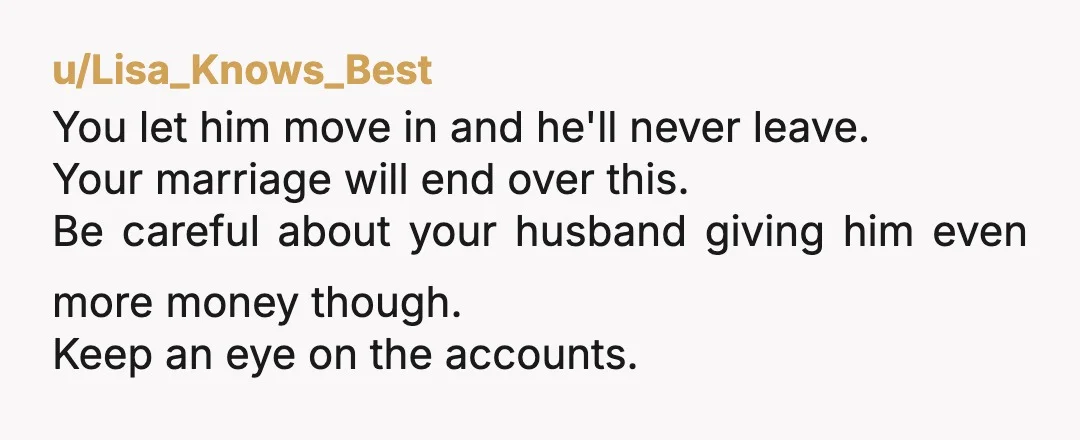 u/gdognoseit NTA I would die on this hill. You’re still recovering and this is a ridiculous expectation on your husband’s part. Your husband is putting his brother ahead of your...