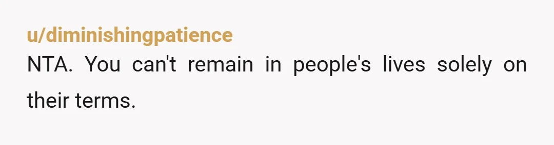 u/silentjudge_ NTA. You actually did a lot, going out of your way trying to avoid this undesirable outcome. To me their reaction just shows that whatever stupid problems they had...