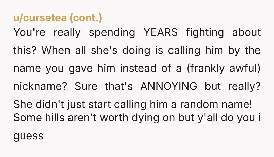 u/keevathemuffin ESH  We had similar family drama with my brother who was AJ, Aaron, or James depending on which family member you asked.  His softball teammates started calling him Stealer...