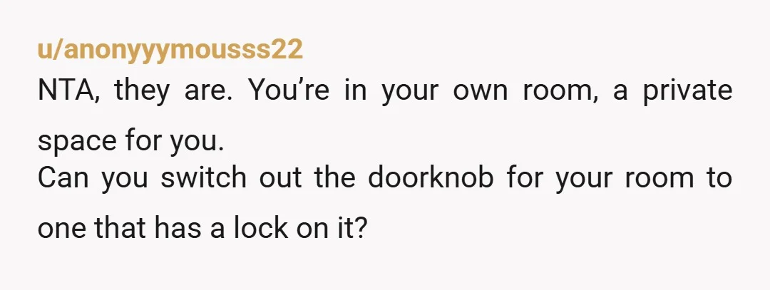 u/Cautious_Mall8417
NTA tell them no sleeping naked together in his room too
