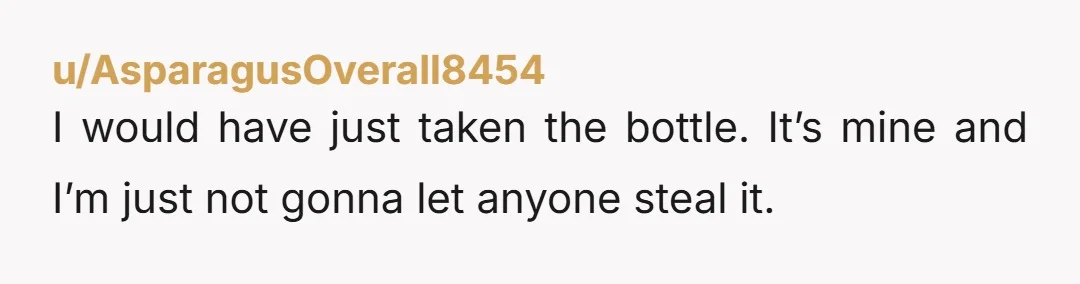 u/ThatsNotVeryDerek There is no possible way she drank that much that fast AND got into such rough shape that she already made it to the med tent. IF she drank...