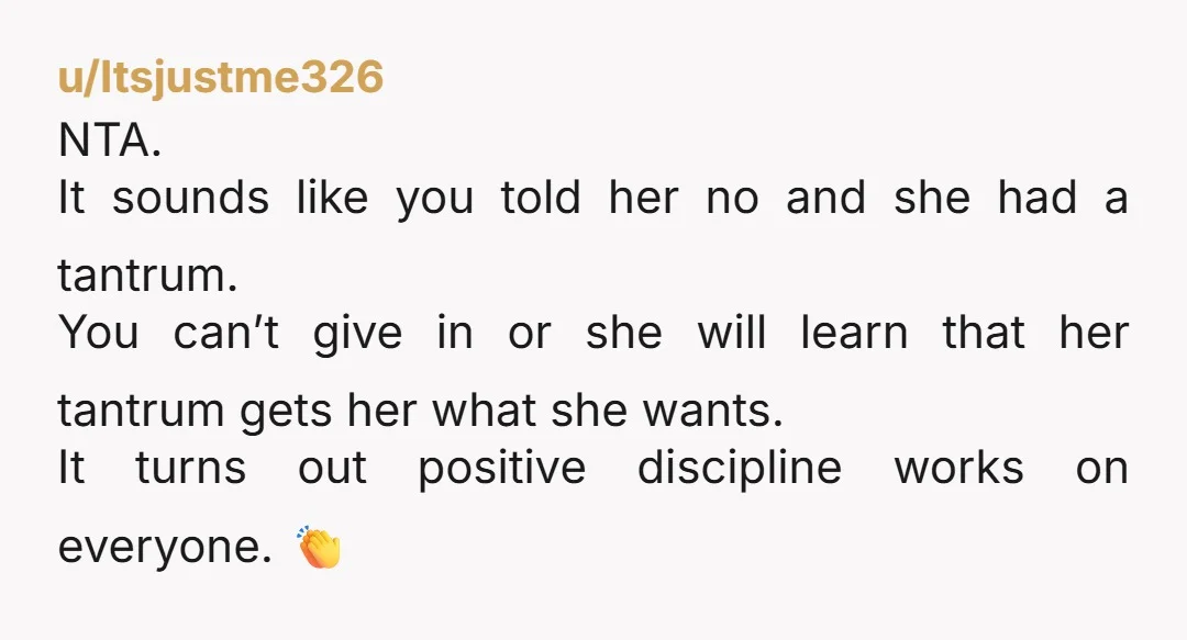 u/Huntress145 NTA. It’s amazing how quickly some grandparents forget how they were parents once. Take her key and tell her she isn’t welcome until she learns that while you may...