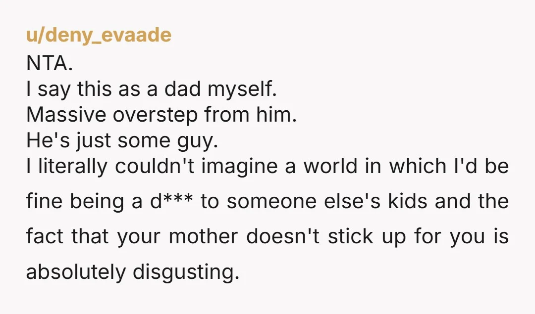 u/Anthem_de_Aria NTA. My mom remarried 7 months after my dad died so I will admit that I am a little biased. However given the description of events he was an...