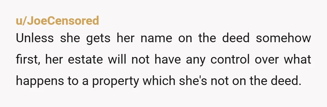 u/Sparkyolive My feeling is that your mother's "rent" is paying the mortgage. However, the down payment was provided by your mother, as she is the one who repaid it. If...