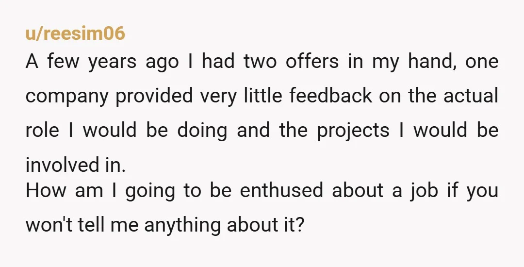 u/FXRCowgirl
See, you must remember candidates are interviewing the company too.
They want to know the work environment they are getting into.