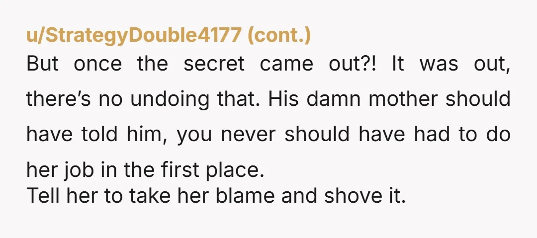 u/KingSuperJon
When asked say; "I'm the woman who ruined her nasty web of lies."