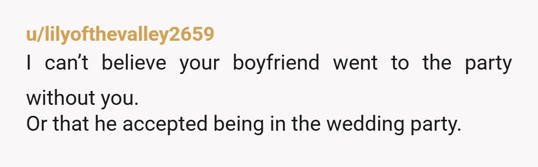 u/LovedAJackass So long as it doesn't make a problem with you and your BF, do what you want to do. Go to the wedding. Or not. It doesn't matter. That...