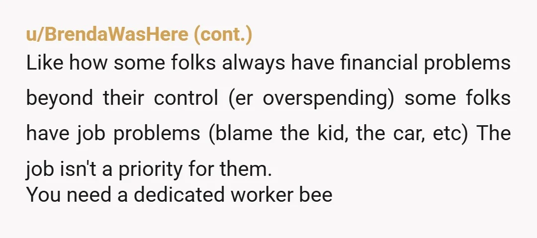 u/nte52 You absolutely are NTA. I’m childfree and have been dumped on so many times by parents who can’t work late because they have kids. Can’t cover the weekend because...