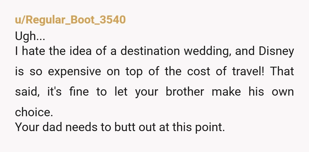 u/curiousblondwonders "Dad, you couldnt be any more obvious on who your favorite child is. So please stop asking me to change my dream for someone who wouldn't imagine doing the...