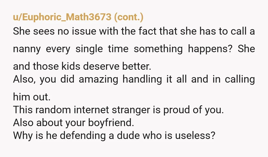 u/Woochles
He's had 3 years to figure out how to handle 4 kids. What has he been doing this whole time?