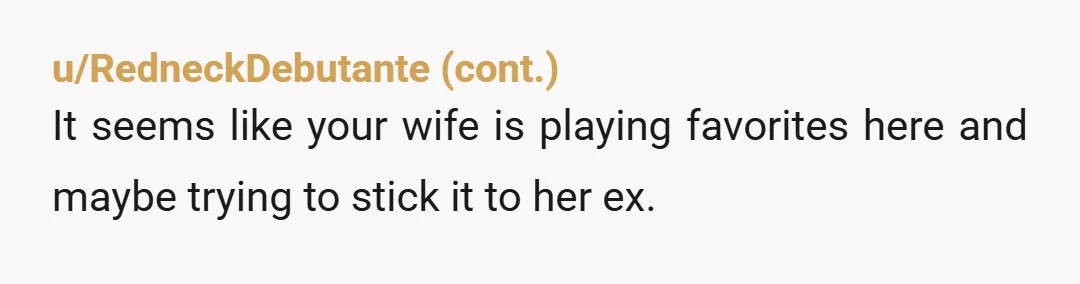 u/patchouliii NTA. It’s no wonder why the son wants to live with his bio father.