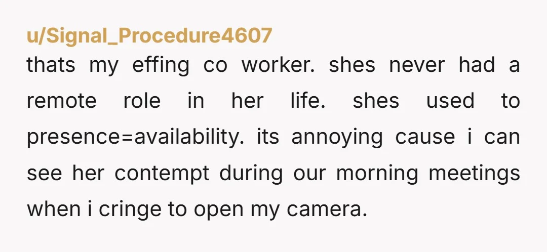 u/nattyleilani We are religiously anti-camera. To the point where I forget what my closest coworkers look like if they don’t have their pictures on their profile. We get great work...