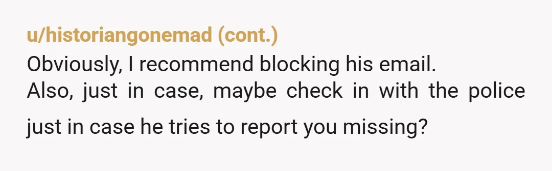 u/Vovin_ Wouldn’t it be funny when his fling at home ditches him as well? One last thing: you might want to send the links to these posts to his whole...