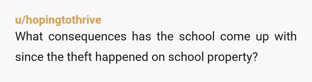 u/4y4cchi NTA. It’s so annoying these days that some people forgot there’s a thing called consequences to their actions. Besides, if this child did this and nothing else before, he...