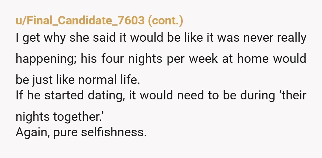 u/sovietarmyfan
She was so mad as soon as she realised he would sleep with people too.
Yeah she probably hoped that the "open marriage" would be one sided.