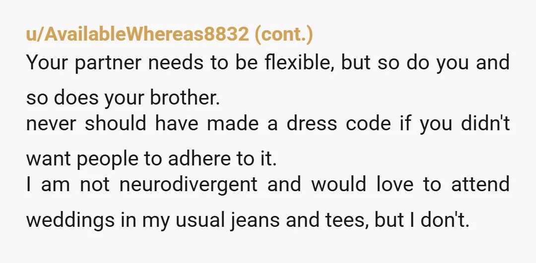 u/cb1977007 Honestly, YTA in my opinion. I hate dressing up. Hate it. I think it’s pointless, I’m uncomfortable the entire time, and I never ever see the point. But I...
