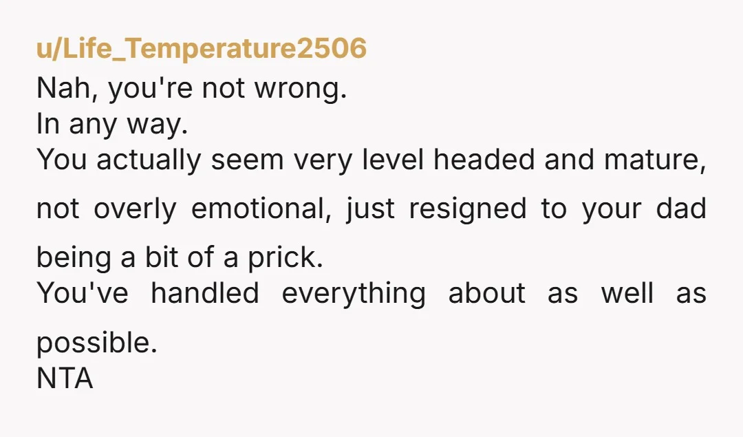 u/InsectElectrical2066 I love how you said if he was serious then he can fly to you. Why should you be forced into wedging yourself into a family that has no...
