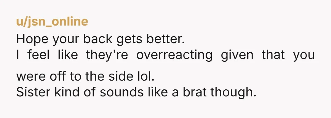 u/Shopping-Afraid NTA: That's some high maintenance center of attention bullshit. I pity her hubby and future kids.