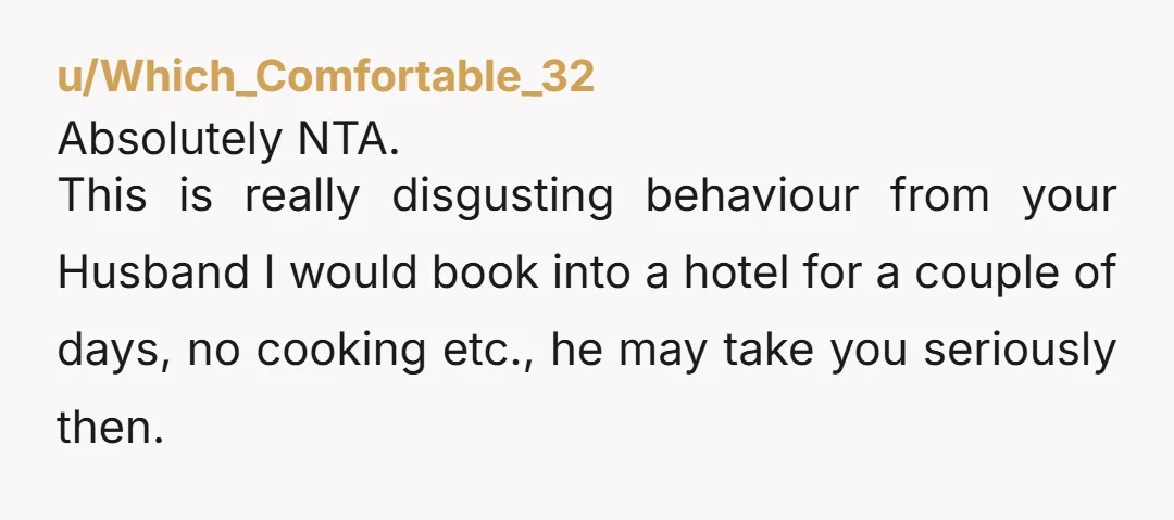 u/bananawith3wings
Of course you’re NTA.
Your husband needs to learn how to set some boundaries.
He can go more than a week without seeing his best friend.